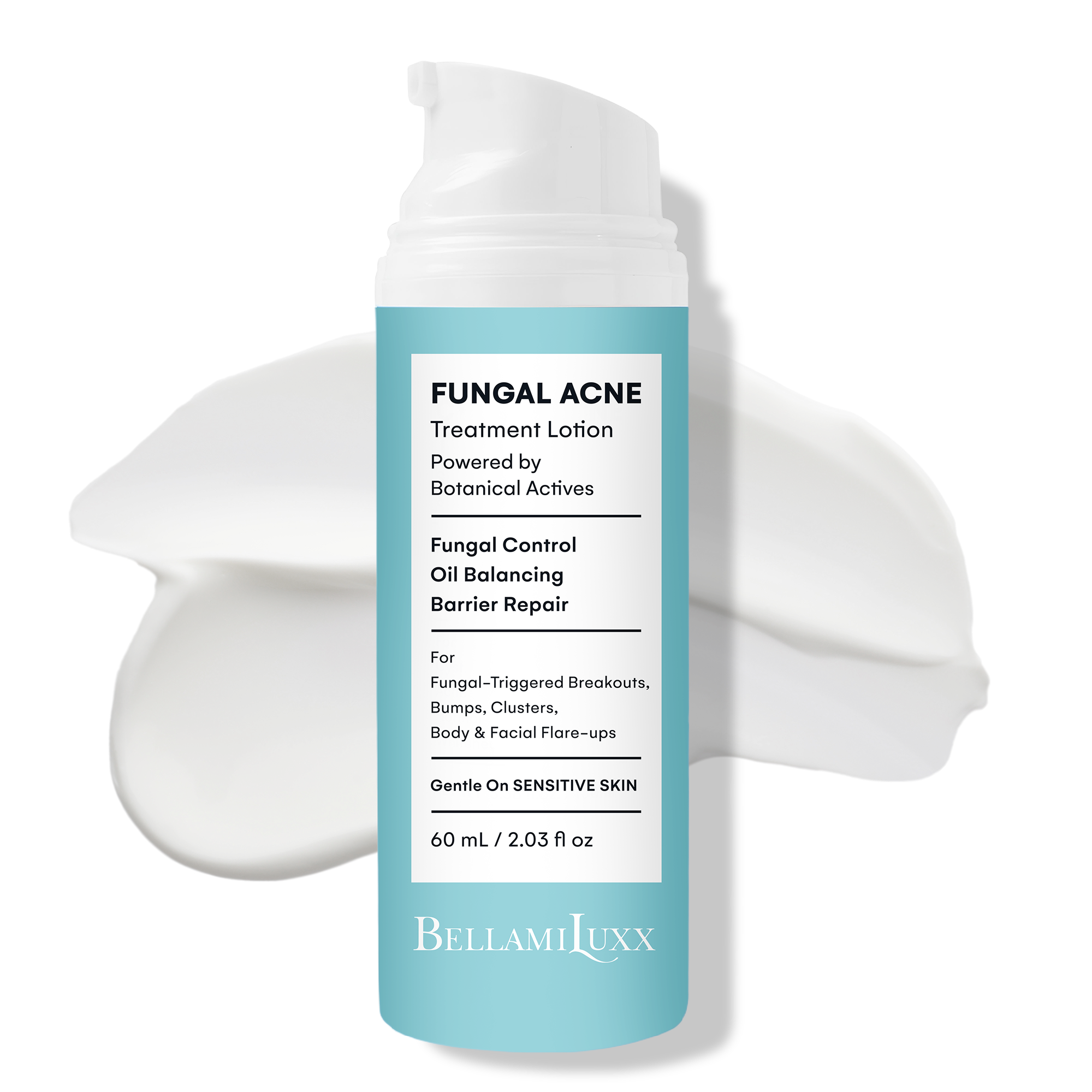 Fungal Acne Treatment Lotion: Effective Face & Body Pimple Cream for Bumps, Clusters, Itch & Redness – Fungal Prone Skin Acne Treatment Moisturizer for Teens & Adults with Natural Actives