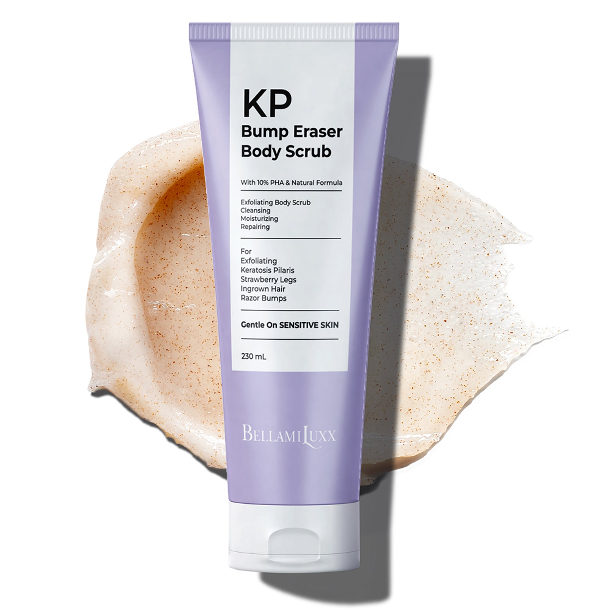 KP Bump Eraser Body Scrub: Exfoliating Keratosis Pilaris, Strawberry Skin Treatment - Smooths Rough, Bumpy, Dry Skin on Arms, Legs, Buttocks - KP Scrub Wash Helps Reduce Ingrown Hair Bumps