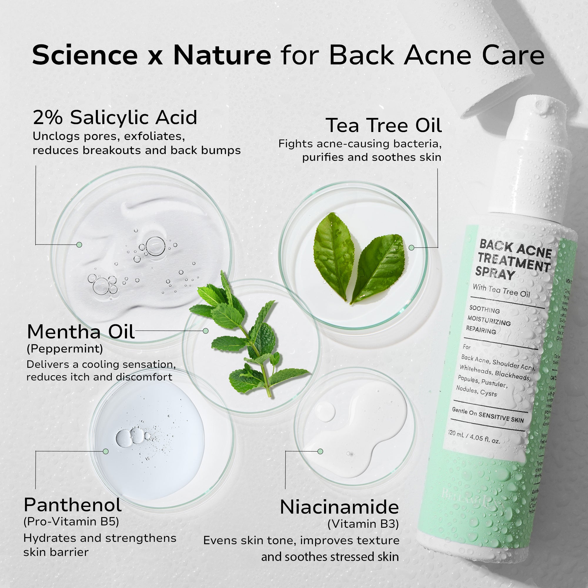 Back & Body Acne Treatment Spray, 4.05 fl. oz / 120 mL