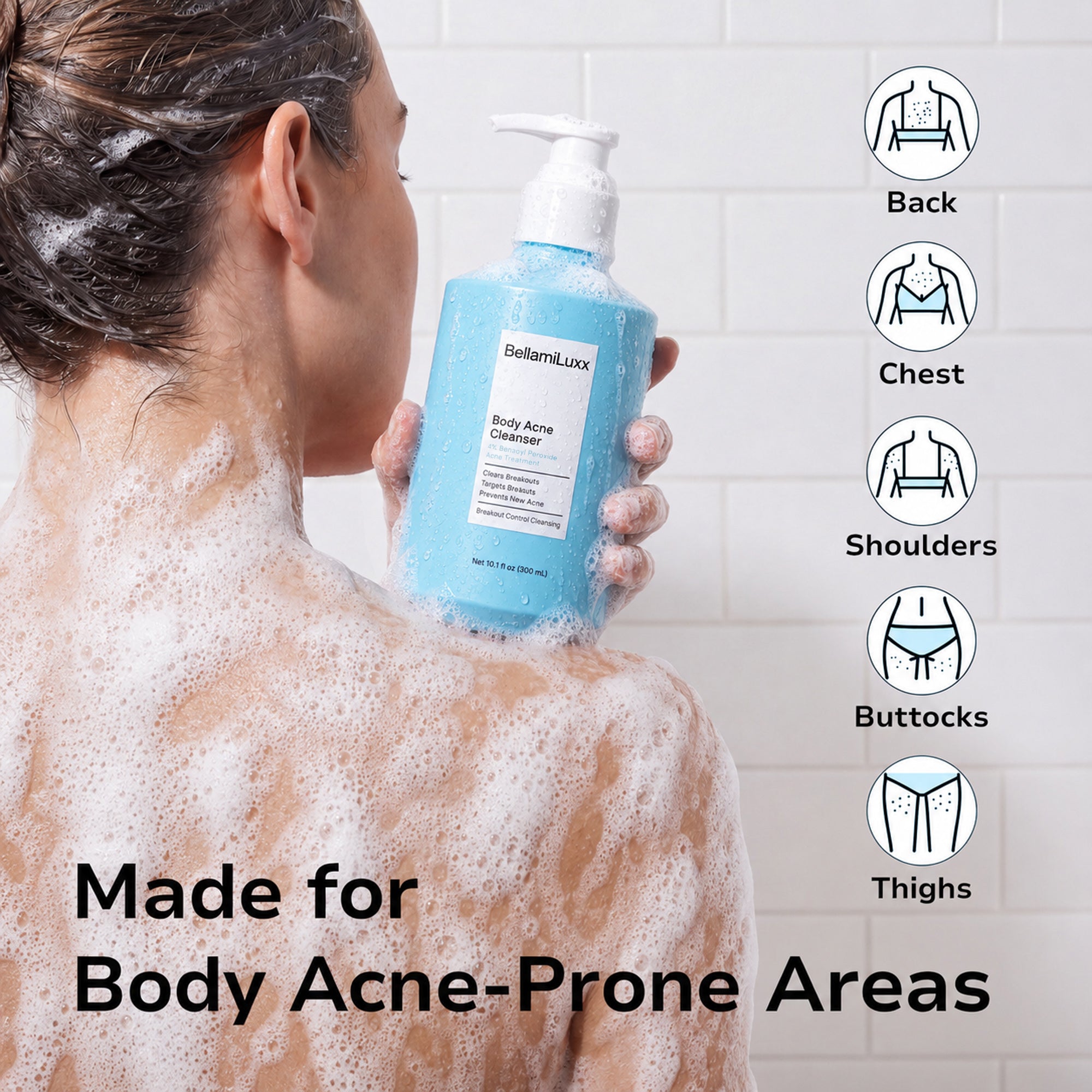 4% Benzoyl Peroxide Body Acne Wash
