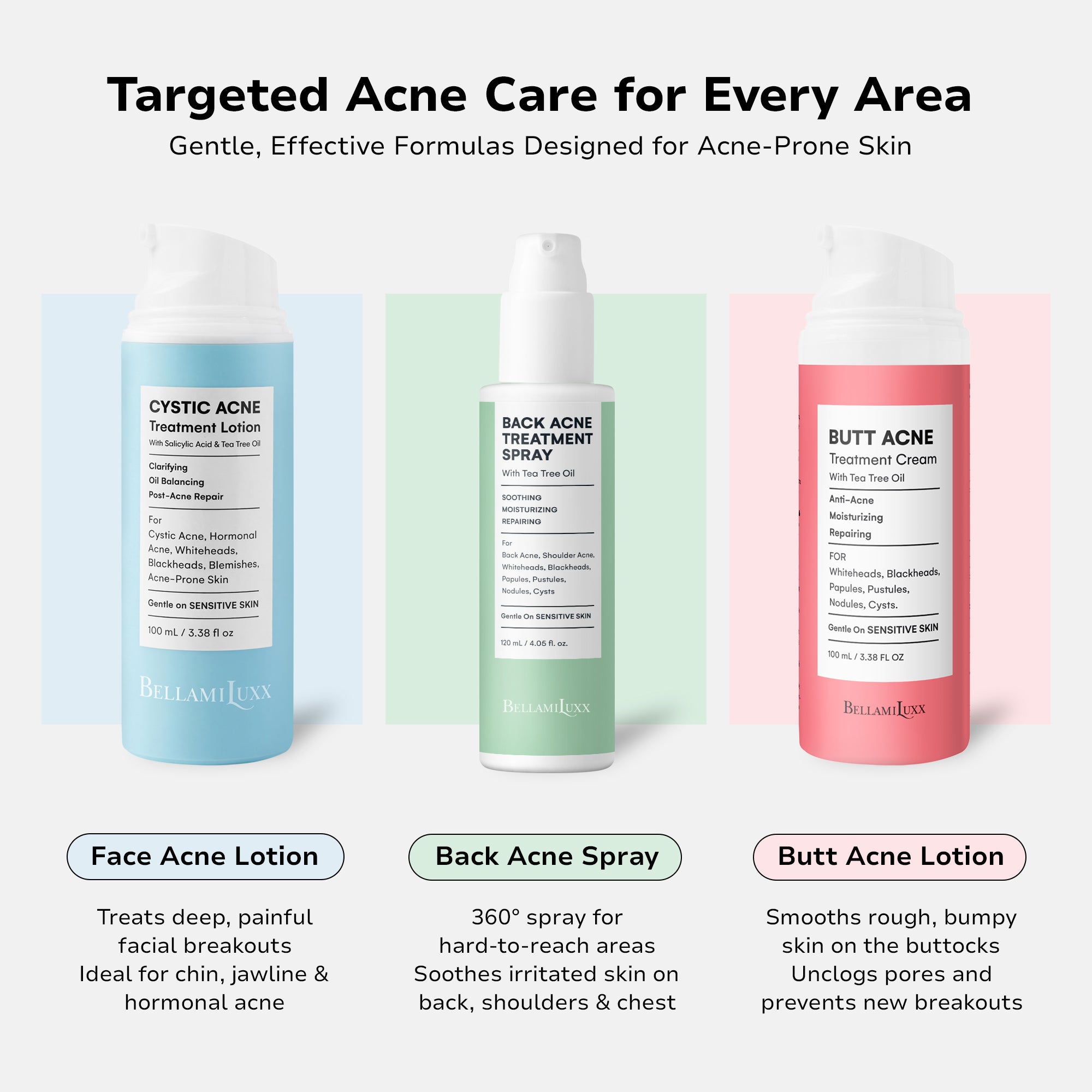 Cystic Acne Treatment for Face: Hormonal Acne Treatment Cream for Teens & Adults - Salicylic Acid & Tea Tree Oil Pimple Spot Remover - Anti-Acne Moisturizer Reduces Redness, Blemishes