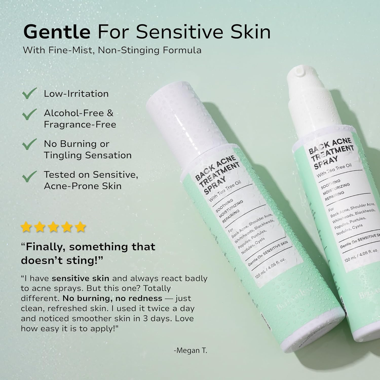 Body Acne Care Set: Butt Acne Treatment Lotion + Back & Body Acne Spray with 2% Salicylic Acid & Tea Tree Oil – Clears Breakouts, Soothes Redness & Prevents Bacne for Men, Women & Teens