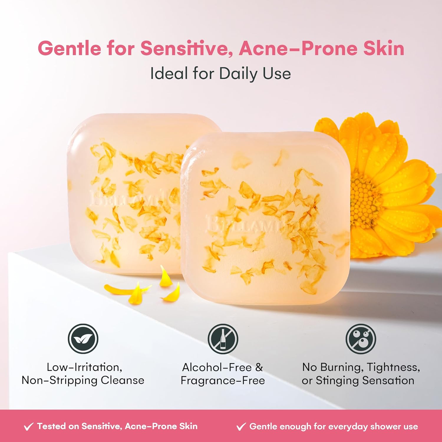 Body Acne Soap Bar: Antibacterial Bar for Butt, Thighs, Back, Body Acne, Folliculitis & Fungal Prone Skin - Tea Tree Oil, Sulfur & Salicylic Acid Soap - Reduce Bumps, Clogged Pores