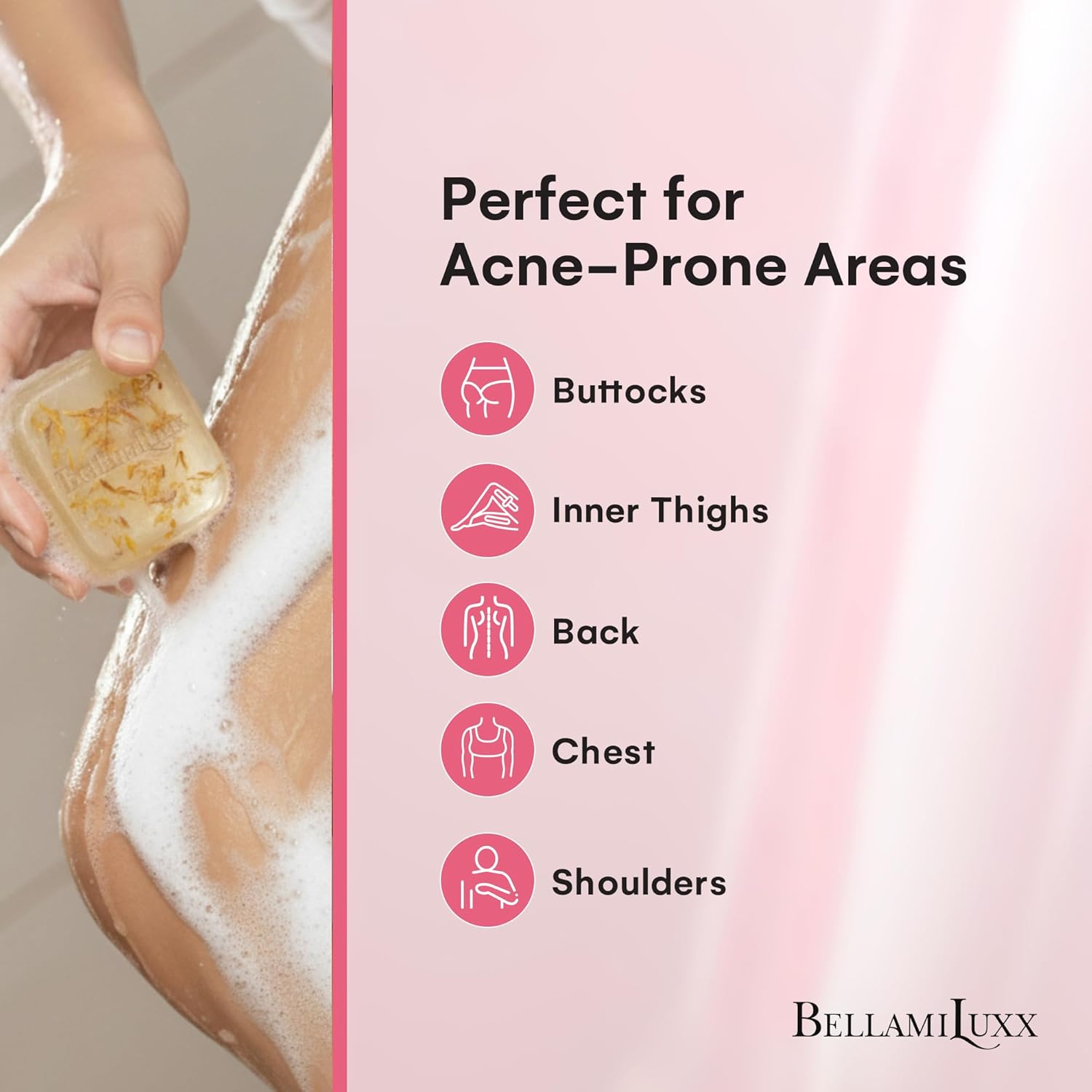 Butt Acne Treatment Set: Acne Soap Bar + Butt Treatment Lotion for Breakouts on Buttocks, Thighs, Back, Chest & Ingrown-Prone & Folliculitis-Prone Skin – Helps Reduce Body Breakouts