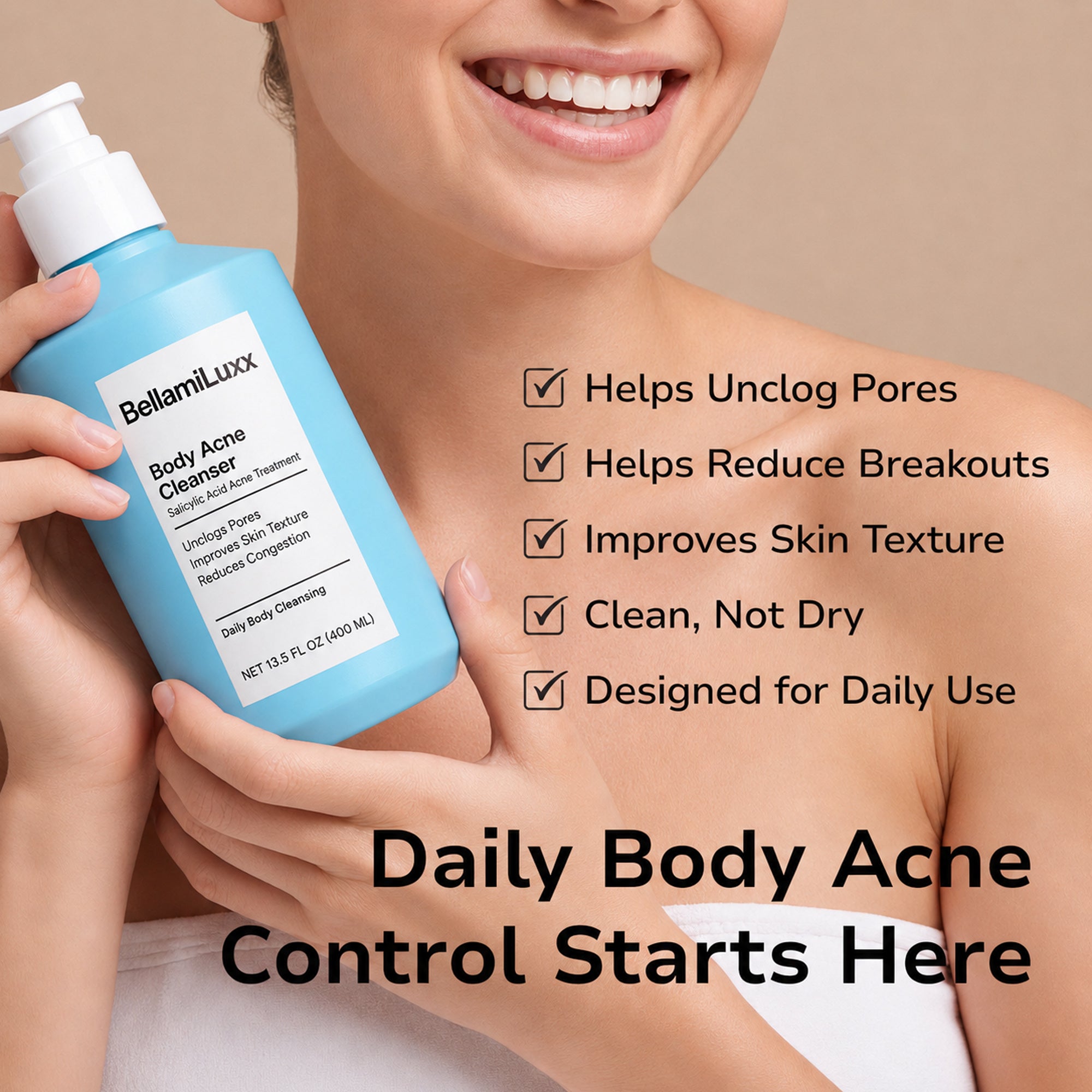 2% Salicylic Acid Body Acne Wash
